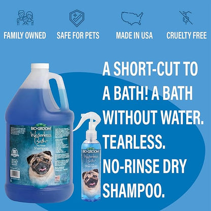 Bio-Groom Waterless Dog Shampoo - Tearless, No-Rinse, Dog Bathing Supplies, Puppy Wash, Cat & Dog Grooming Supplies, Cruelty-Free, Made in USA, Dry Shampoo Spray, Dog Products - 8 fl oz 1-Pack