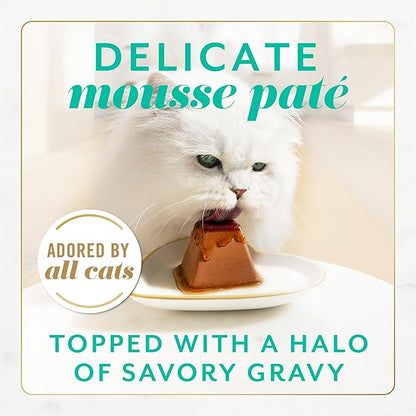 Fancy Feast Gems Pate Cat Food Mousse With Tuna and a Halo of Savory Gravy Cat Food - (Pack of 8) 4 oz. Boxes