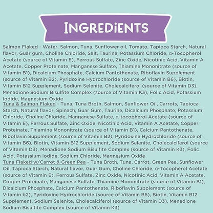 LOVE, NALA - FLAKED Fish Variety Pack - 24 Pack - Natural Adult Cat Wet Food - Grain Free, Non-GMO, Lean Protein, Omega 3, Added Minerals & Vitamins