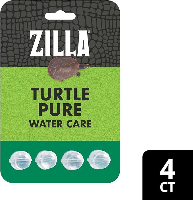 Zilla Pet Turtle Pure, Water Care, Removes Sludge for a Balanced Aquatic Environment, Treats up to 10 Gallons