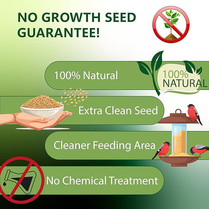 Sunflower Hearts & Chips - Sunflower Kernels and Chips Bird Food - 5 Lb No Mess, No Waste I No Grow Seed | Bird Seed for Wild Birds