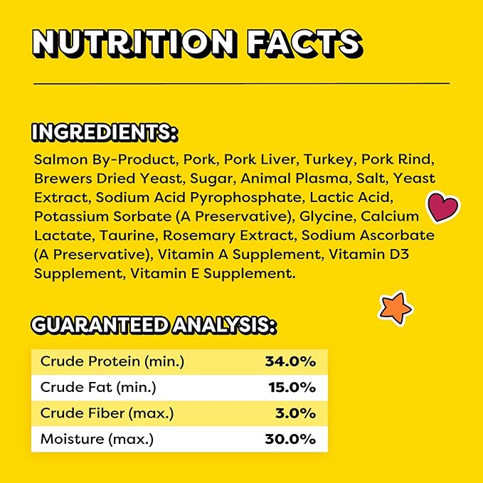 Temptations Meaty Bites Soft and Savory Cat Treats Salmon Flavor, 1.5 oz. Pouch (Pack of 7)