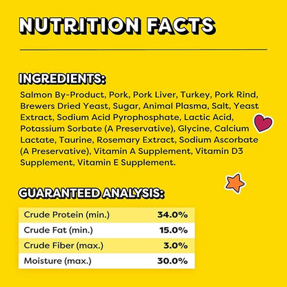 Temptations Meaty Bites Soft and Savory Cat Treats Salmon Flavor, 1.5 oz. Pouch (Pack of 7)