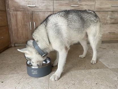 Tuff Pupper 100 oz Heavy Duty Insulated Stainless Steel Dog Bowl for Large Dogs, Non-Slip Base, Dishwasher Safe