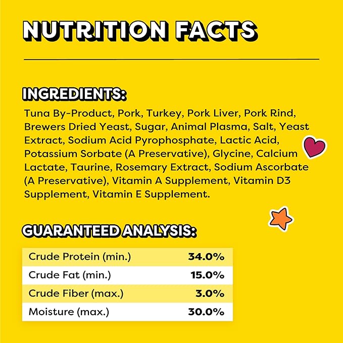 Temptations Meaty Bites Soft and Savory Cat Treats Tuna Flavor, 1.5 oz. Pouch (Pack of 7)