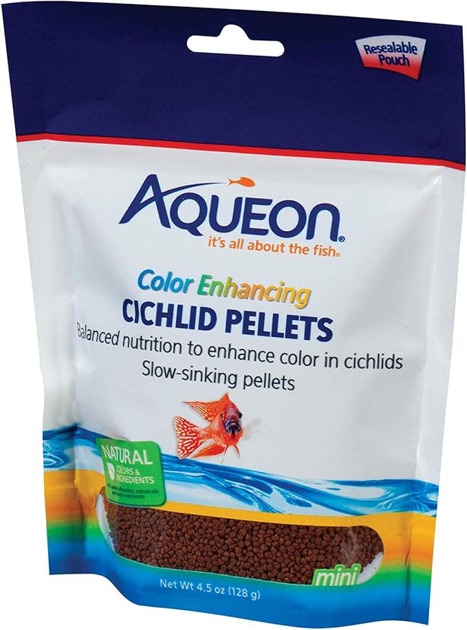 Aqueon Cichlid Food Color Enhancing 4.5 Ounces Color