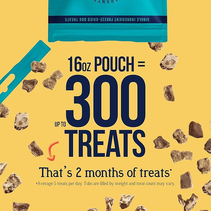 Stewart Single Ingredient Freeze Dried Raw Dog Treats, Chicken Liver, 16 Ounce Value Size, up to 300 Pieces per Resealable Pouch, Training Treats or Meal Topper, High Protein, Grain Free, Gluten Free