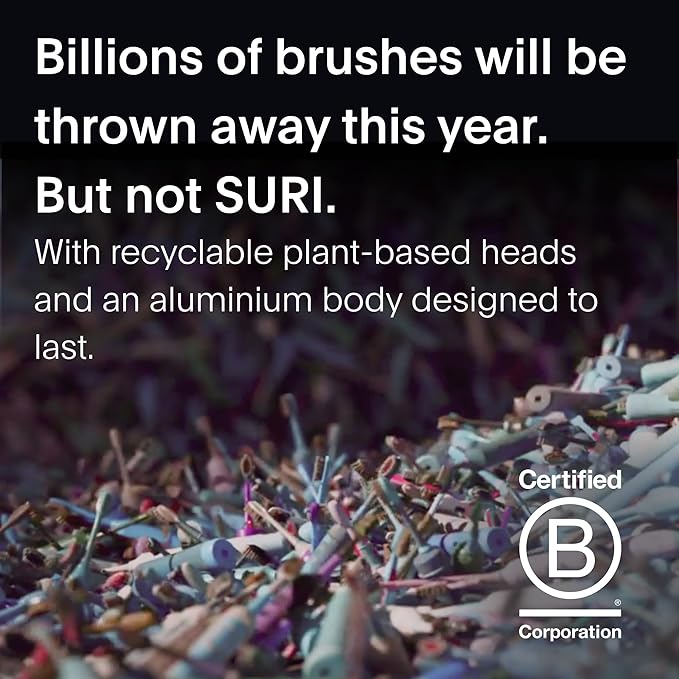 SURI 1.0 Sonic Electric Toothbrush | 40+Day Battery | Designed in California | Sustainable Electric Toothbrush for Adults | Travel Toothbrushes | Tooth Brush | White