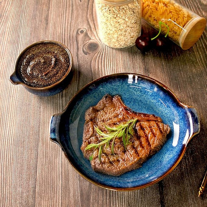 Ceramics Au Gratin baking Dishes Set of 6, Baking Tray Bake ware, 5.2 oz Ramekins, for Pie Pan, Appetizer, Tart, Dessert, Quiche, Oven Small dish, individual dishes