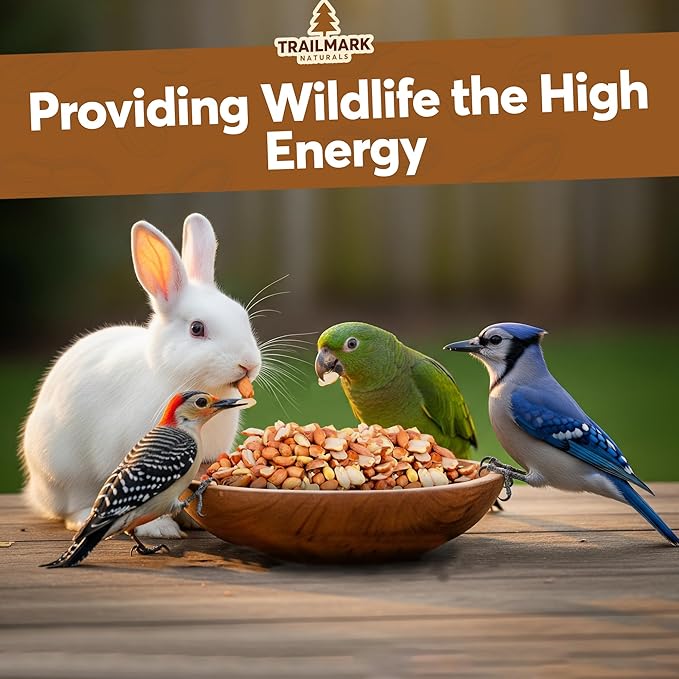 3 LB - Raw Shelled Peanuts For Squirrels, Out of Shell Peanuts For Birds and Wildlife- Squirrel Food, Wild Bird Seed - Grown in The USA