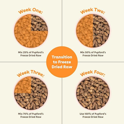 Pupford Good Dog Food, Freeze-Dried Raw, High-Protein, Superfood Ingredients, Vet-Approved, No Fillers or Artificial Additives (Chicken Recipe, 25 oz)