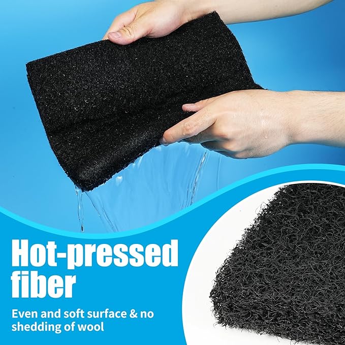 AQUANEAT Aquarium Activated Carbon Filter Media Pad for Fish Tank Pond Canister Filter (10.5" x 18")