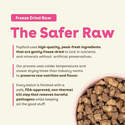 Pupford Good Dog Food, Freeze-Dried Raw, High-Protein, Superfood Ingredients, Vet-Approved, No Fillers or Artificial Additives (Lamb & Salmon Recipe, 16 oz)