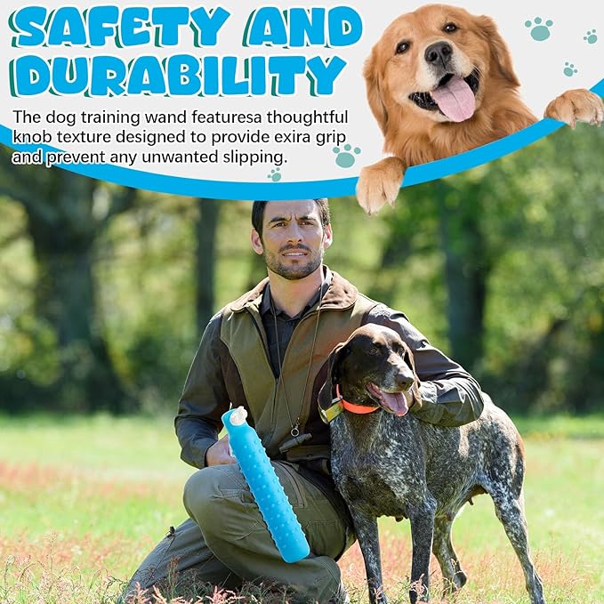 4 Pcs Dog Float Bumper Toy Training Bumper, Water Toys Dummy Outdoor 11 x 2 Inch Puppy Lightweight for Float on The Water Pool Fetch for Small, Medium, Large Dogs(Blue)