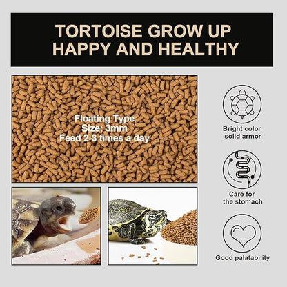 Tortoise Food Sticks - Calcium Enriched for Strong Shells Natural Ingredients with Antarctic Krill & Vitamins,Supports Growth for Desert,Grassland Turtles (9.4oz)