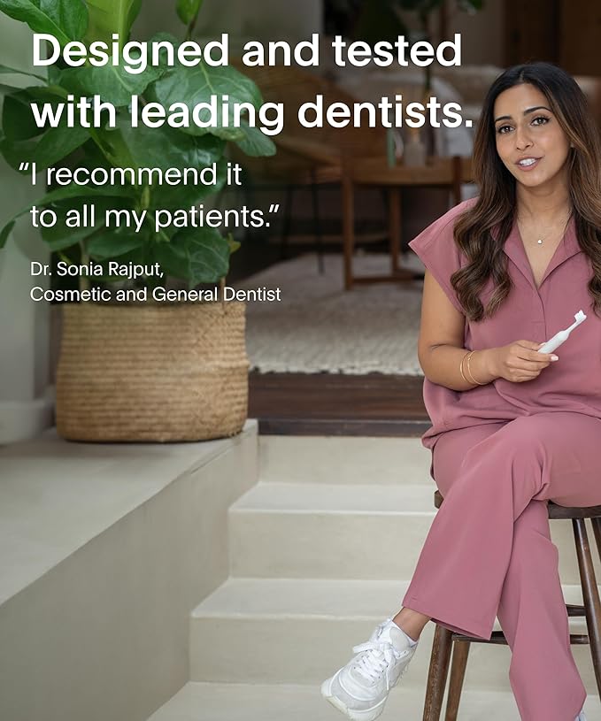 SURI 1.0 Sonic Electric Toothbrush with UV Cleaning Travel Case | 40+Day Battery | Designed in California | Electric Toothbrush for Adults | Travel Toothbrushes | Tooth Brush | White