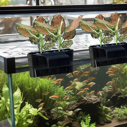 2 PCS Aquarium Plant Holder Top Hanging Fish Tank Plant Pot Aquarium Planter Cups for Water Feature Decoration