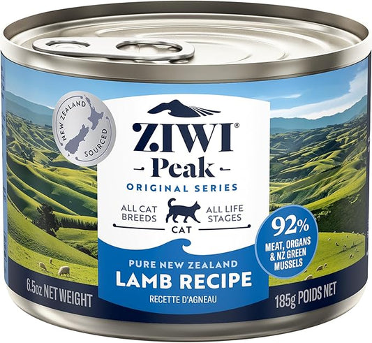 ZIWI Peak Canned Wet Cat Food – All Natural, High Protein, Grain Free, Limited Ingredient, with Superfoods, Lamb, 6.5 Ounce (Pack of 12)