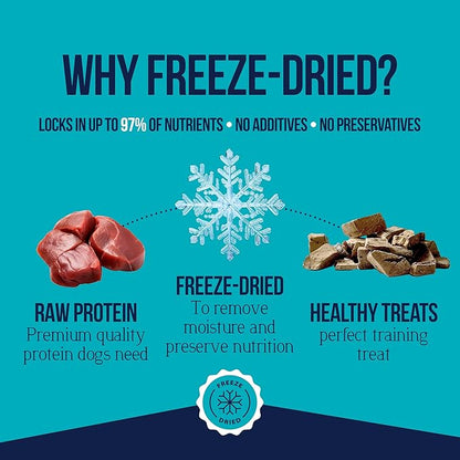 Stewart Single Ingredient Freeze Dried Raw Dog Treats, Beef Liver, 2 Ounce, Approx. 45 Pieces per Resealable Pouch, Training Treats or Meal Topper, High Protein, Grain Free, Gluten Free