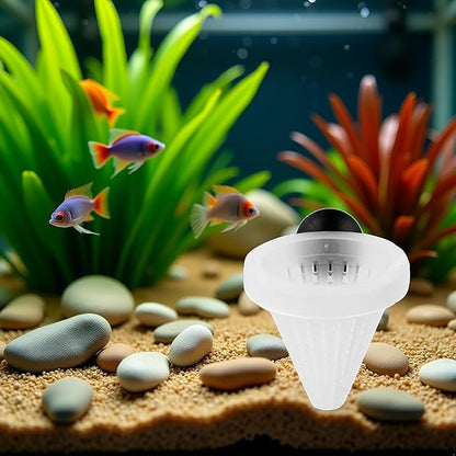 1 Pc White Cone Shape Aquarium Red Worm Fish Feeder with Suction 7cm Height Professional, Automatic Feeders, Fish and Aquatic Pets