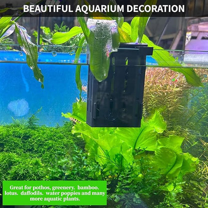2 PCS Aquarium Plant Holder Top Hanging Fish Tank Plant Pot Aquarium Planter Cups for Water Feature Decoration