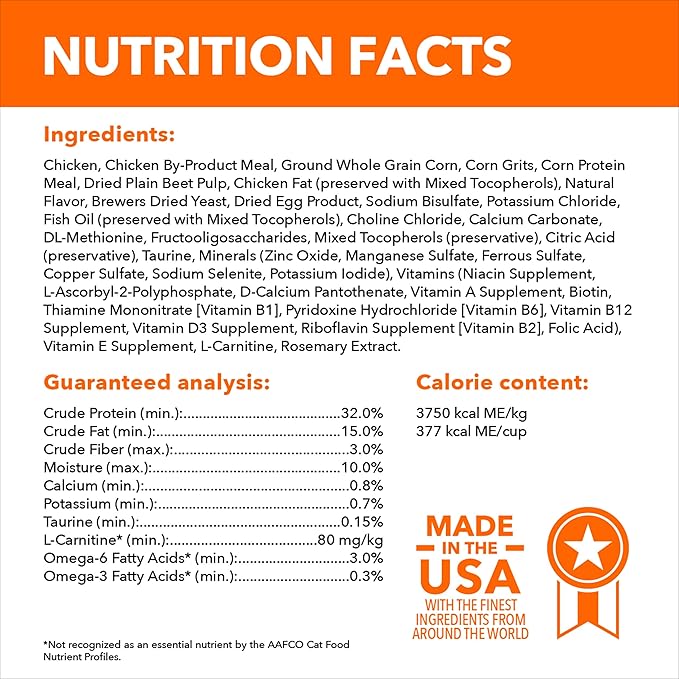 IAMS Proactive Health Adult Healthy Dry Cat Food with Chicken, 22 lb. Bag