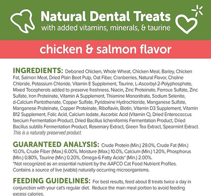 WHIMZEES Wellness Cat Dental Treats, Natural Chews, Chicken and Salmon Flavor, (2 Ounce Bag)