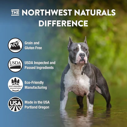 Northwest Naturals Freeze-Dried Whitefish & Salmon Dog Food - Bite-Sized Nuggets - Grain-Free, High-Protein, Raw Diet, Human-Grade Ingredients, All Natural, Omega-3 for Skin & Coat, Made in USA, 12 Oz