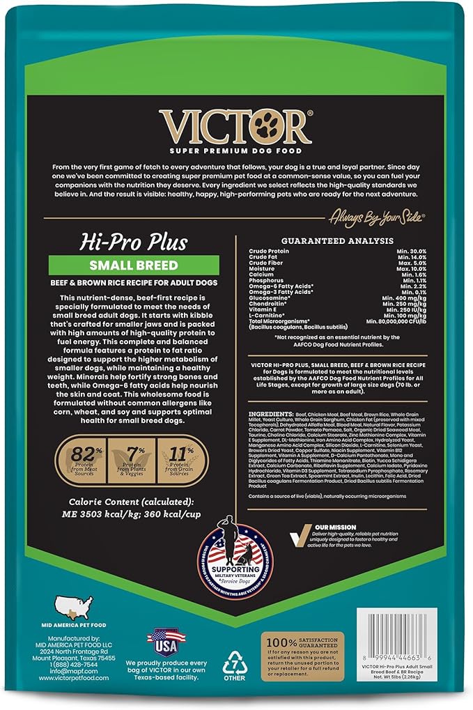 VICTOR Classic - Hi-Pro Small Breed Adult, 5-lb