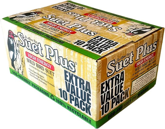 Suet Cake Variety Packs | 11 oz. Wild Bird Suet Cakes | (High Energy, 10 Pack)