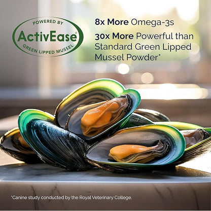 YuMOVE Hip & Joint Supplement for Dogs with Glucosamine, Hyaluronic Acid, Green Lipped Mussel & Omega 3 Joint Supplement - Regular and Advanced Strength (120ct, Chewable Tablets)