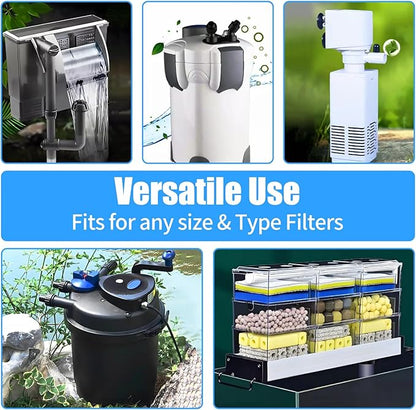 AQUANEAT Aquarium Activated Carbon Filter Media Pad for Fish Tank Pond Canister Filter (10.5" x 18")