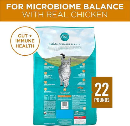 Purina ONE Natural Dry Cat Food, Tender Selects Blend With Real Chicken - 22 lb. Bag