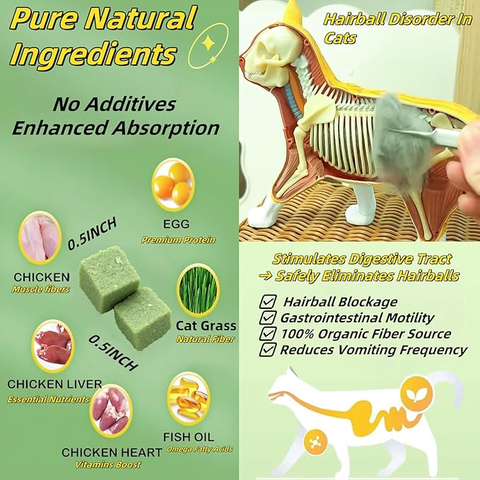 60g/2.12oz Cats Grass Treats Cat Toy for Teeth Cleaning Lickable Catnip Chew Snack for Indoor Fish Oil Flavored Kitty Freeze Dried Food Kitten Grass Teething Stick Hairball Removal Dog Treat