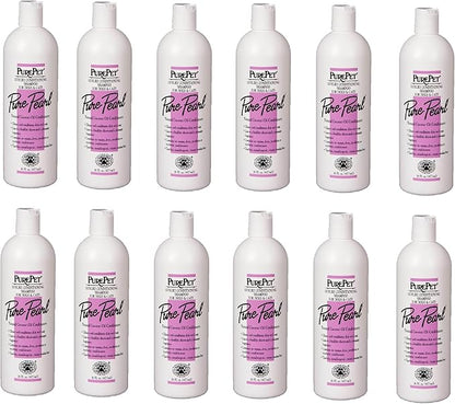 Case Prices Pure Pearl Luxury Conditioning Dog Cat Shampoo Concentrate by PurePet (16 oz Case - 12 Bottles)