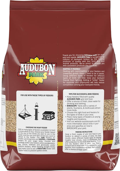 Audubon Park Sunflower Hearts & Chips Wild Bird Food, No Mess Sunflower Seeds for Birds, 5-Pound Bag