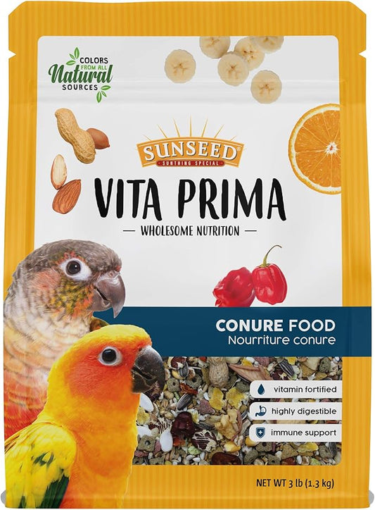 Sunseed Vita Prima Wholesome Nutrition Conure Food, 3 LBS, (Model: 59761)