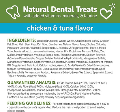 WHIMZEES Wellness Cat Dental Treats, Natural Chews, Chicken and Tuna Flavor, (4.5 Ounce Bag)