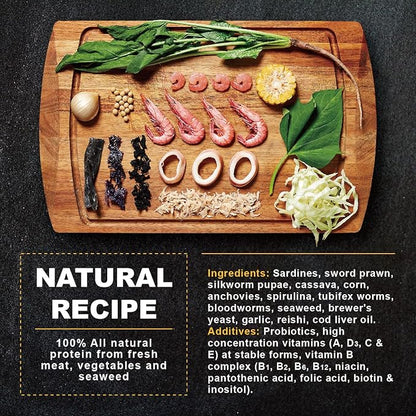 Ultra Fresh Apex Goldfish Growth Crisps, Premium All Natural Ingredients Goldfish Fish Food, Slow Sinking, 4.23 oz