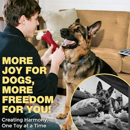Tough Dog Toys, Toys for Aggressive Chewers Large Breed, Chew Dogs, Bone Toy Nylon Dogs Almost Indestructible