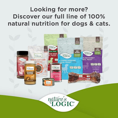 Nature's Logic Wet Can Cat Food - Feline Beef Feast 95% Animal Ingredients - No Synthetic Vitamins, Minerals or Artificial Additives, 100% Natural, Grain-Free, Made in USA - Beef (5.5 oz, 24 pack)