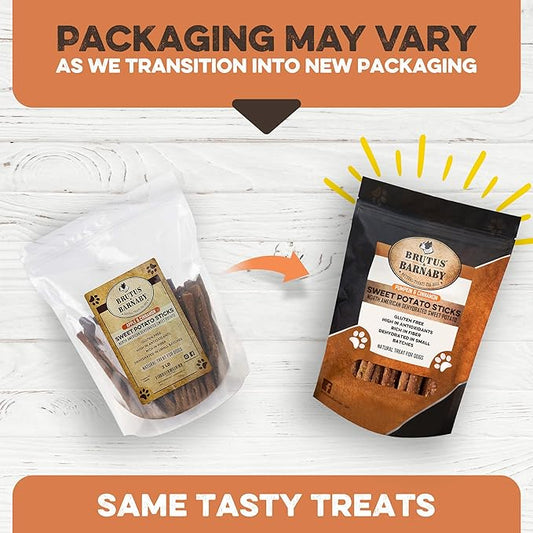 USA Sweet Potato Dog Treats - Grain Free, Cinnamon Pumpkin Crunchy Sticks are Great Tasting, Promote Positive Dog Gut Health with Natural Anti-Diarrhea Properties, no Preservatives Added