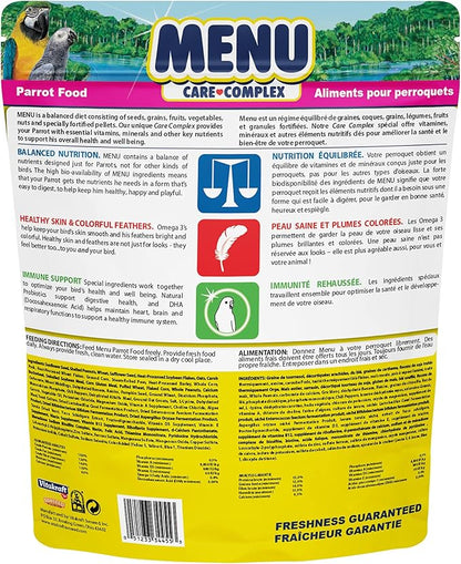 Vitakraft Menu Premium Parrot Food - Vitamin-Fortified - Macaw, Amazon, Conure, and Parrot Food for Large Birds 5 Pound (Pack of 1)
