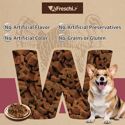Afreschi Air-Dried Dog Food Turkey & Salmon Recipe 1 lb, All-Natural, Complete & Balanced, Grain-Free, High-Protein, Limited Ingredients