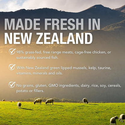 Feline Natural New Zealand Canned Catfood Wet Food, High-Meat, Low-Carb, & Grain Free Cat Food Wet, Chicken and Lamb Feast, 6 oz, Pack of 12