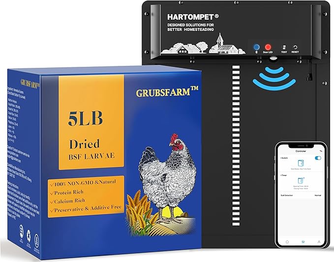 Superior to Dried Mealworms for Chickens 5lb - 85X More Calcium Than Mealworms - Non-GMO Chicken Feed - Molting Supplement - BSFL Treats for Hens, Ducks, Turkeys, Wild Birds, Quails