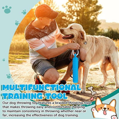 4 Pcs Dog Float Bumper Toy Training Bumper, Water Toys Dummy Outdoor 11 x 2 Inch Puppy Lightweight for Float on The Water Pool Fetch for Small, Medium, Large Dogs(Blue)