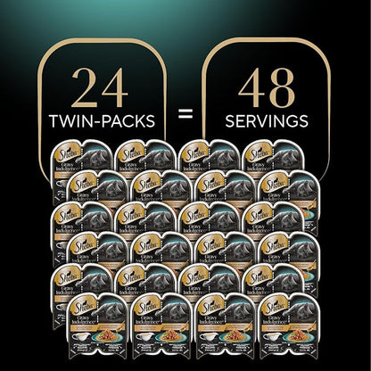 Sheba Gravy Indulgence Adult Wet Cat Food Chicken Entree in Extra Gravy, 2.6 oz. Twin-Pack Trays (24 Count, 48 Servings)