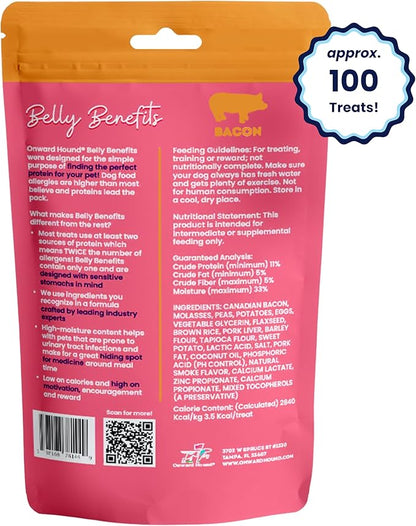 Training Treats for Dogs - Soft Bacon - Low Calorie Dog Training Treats for Sensitive Stomachs with Single Source Premium Protein, Corn Free, & Soy Free Formula - 4 oz