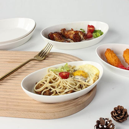 Au Gratin Baking Dishes for Oven Safe, Porcelain Mini Casserole Dish (8pc Set). 10oz Individual Gratin Dishes Set, Ceramic Small Baking Dish for Single Serving, Banana Split Bowls, 7.6x4.4in